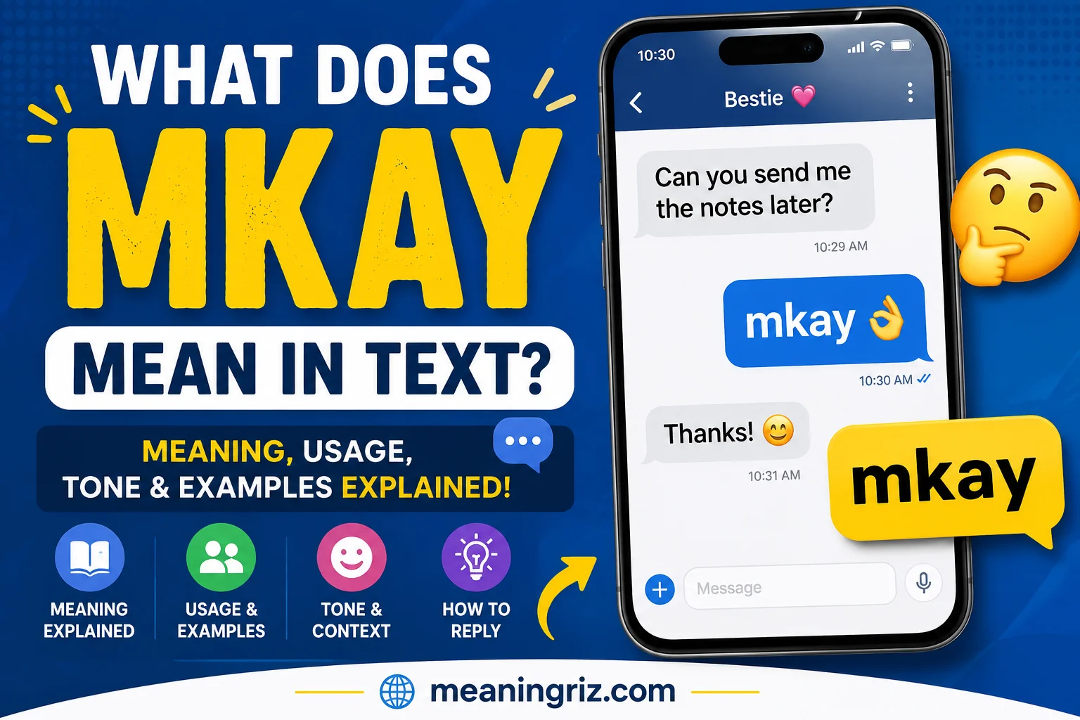 what does mkay mean in text