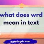 what does wrd mean in text